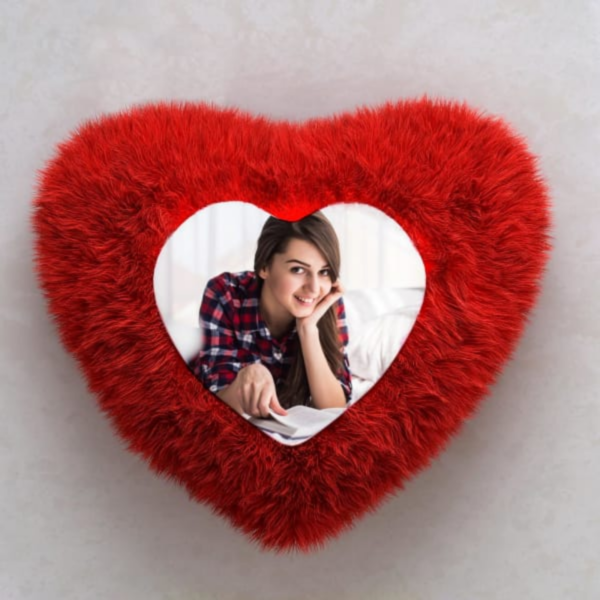 Heart Shape Cushion Red and Pink 16 X 16